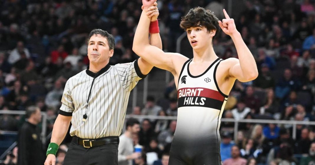Liam Carlin from Burnt Hills-Ballston Lake Secures 145-pound State Wrestling Championship
