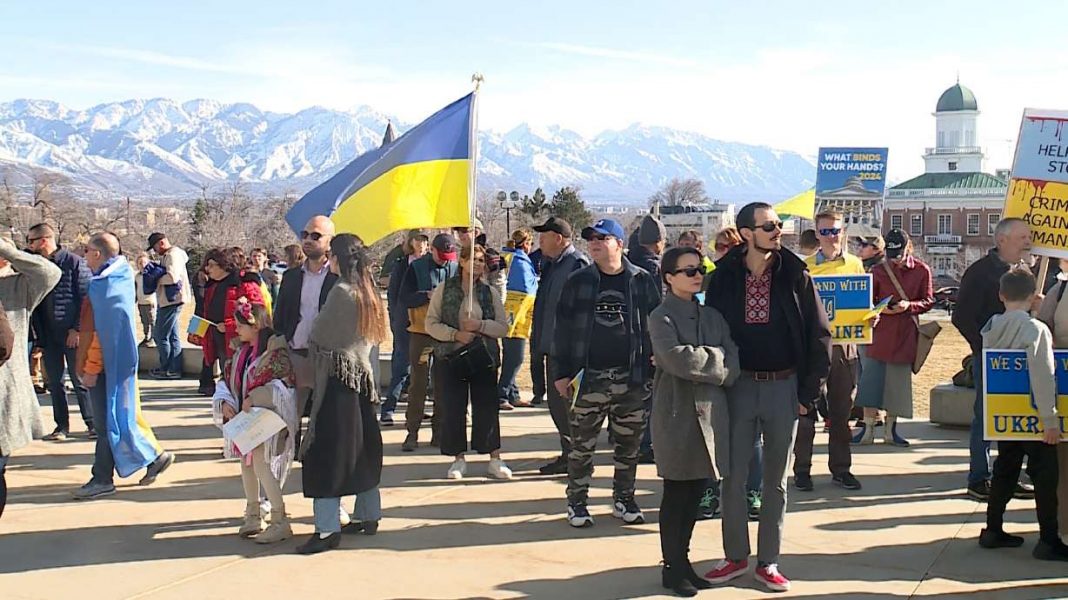 Two Years Post Russia’s Invasion, Scores Rally in Solidarity with Ukraine